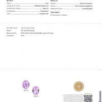 6.03 Ct.Tw.Total Carat Weight Purplish Pink Sapphire Pair from Ceylon (Sri Lanka) Scan Report