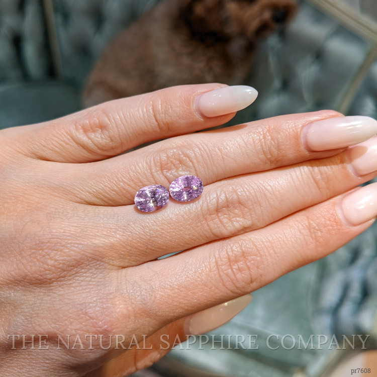 6.03 Ct.Tw. Purplish Pink Sapphire Pair from Ceylon (Sri Lanka)
