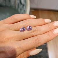 6.03&nbsp;Ct.Tw.Total Carat Weight Purplish Pink Sapphire Pair from Ceylon (Sri Lanka) Life Style
