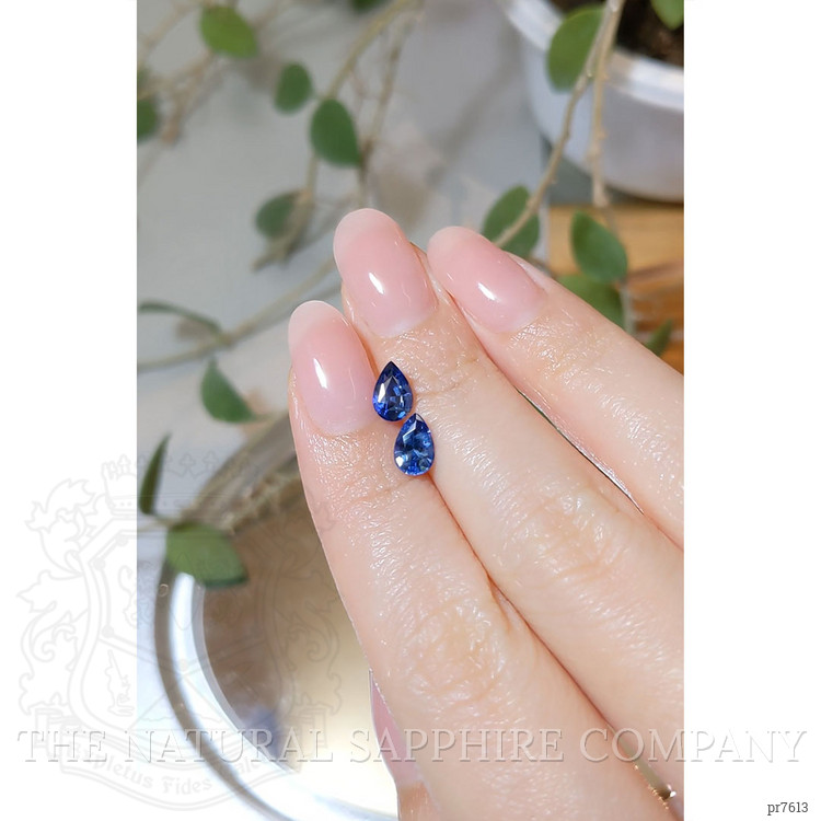 2.11 Ct.Tw. Blue Sapphire Pair from Ceylon (Sri Lanka)