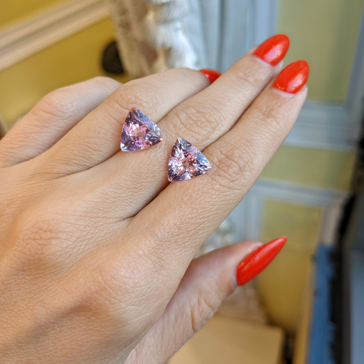 7.46 Ct.Tw. Morganite Pair from Brazil