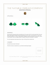 0.78 Ct.Tw.Total Carat Weight Emerald Pair from Colombia Appraisal