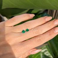 0.78 Ct.Tw.Total Carat Weight Emerald Pair from Colombia Life Style