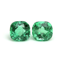 1.76 Ct.Tw.Total Carat Weight Emerald Pair from Colombia Video