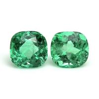1.76 Ct.Tw.Total Carat Weight Emerald Pair from Colombia Video