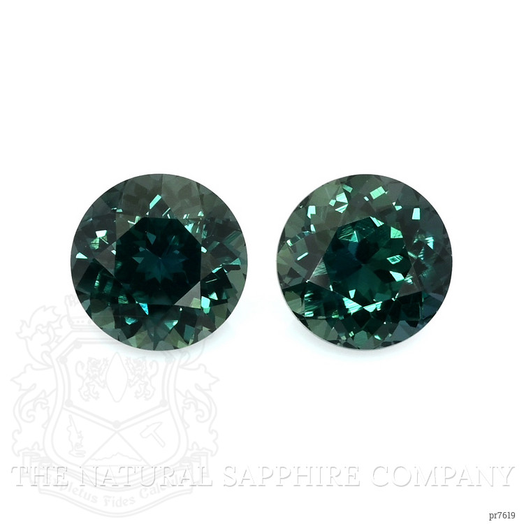 2.37 Ct.Tw. Bluish Green Sapphire Pair from Ceylon (Sri Lanka)
