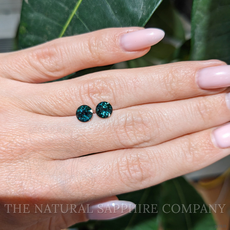 2.37 Ct.Tw. Bluish Green Sapphire Pair from Ceylon (Sri Lanka)