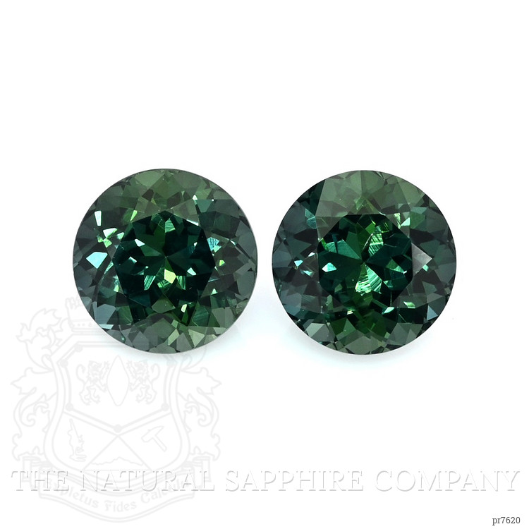 3.13 Ct.Tw. Bluish Green Sapphire Pair from Ceylon (Sri Lanka)