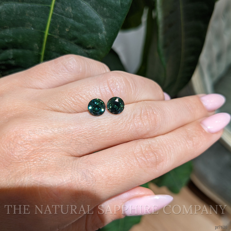 3.13 Ct.Tw. Bluish Green Sapphire Pair from Ceylon (Sri Lanka)