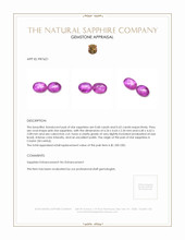 1.33&nbsp;Ct.Tw.Total Carat Weight Pink Star Sapphire Pair from Ceylon (Sri Lanka) Appraisal