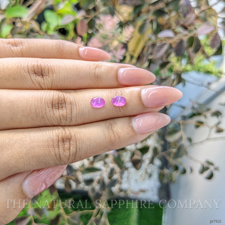 1.33 Ct.Tw. Pink Star Sapphire Pair from Ceylon (Sri Lanka)