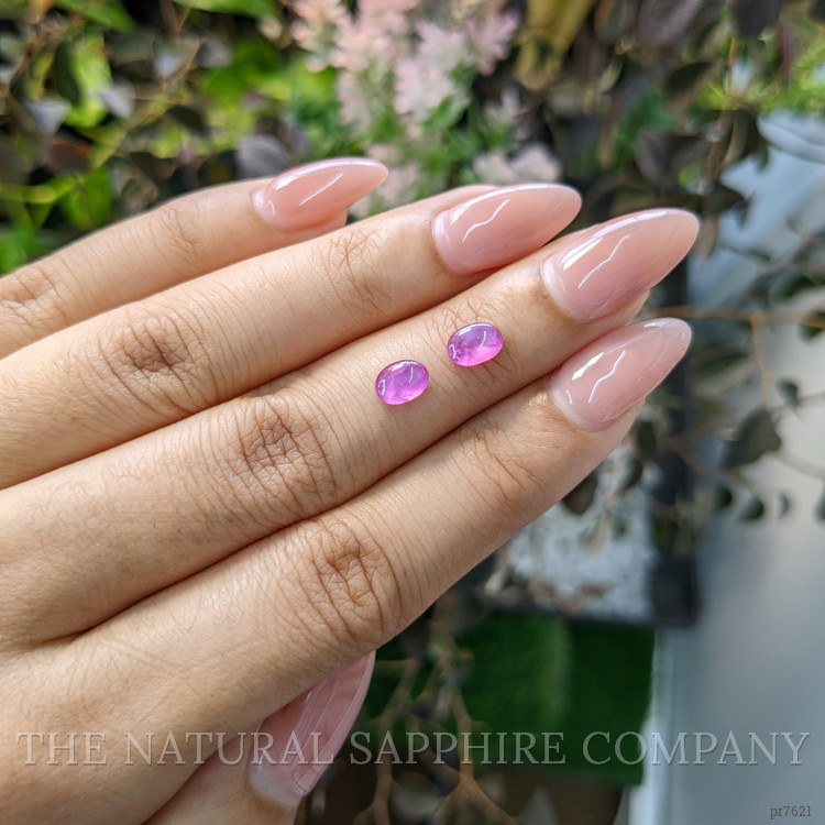 1.33 Ct.Tw. Pink Star Sapphire Pair from Ceylon (Sri Lanka)