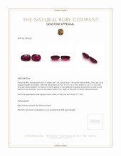 3.46 Ct.Tw.Total Carat Weight Ruby Pair from Mozambique Appraisal