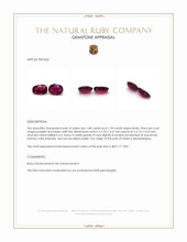 3.46 Ct.Tw.Total Carat Weight Purplish Red Ruby Pair from Mozambique Appraisal