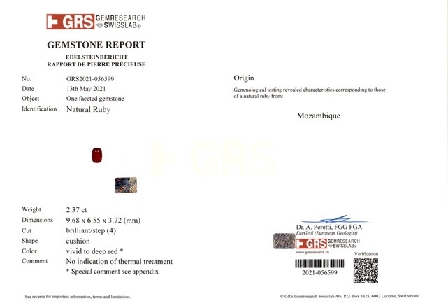5.31 Ct.Tw. Ruby Pair from Mozambique