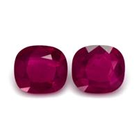 6.88&nbsp;Ct.Tw.Total Carat Weight Ruby Pair from Burma (Myanmar) Video