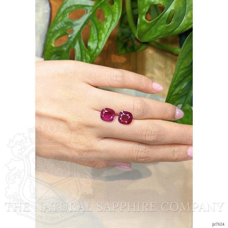 6.88 Ct.Tw. Ruby Pair from Burma (Myanmar)