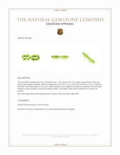 2.66 Ct.Tw.Total Carat Weight Peridot Pair from Ceylon (Sri Lanka) Appraisal