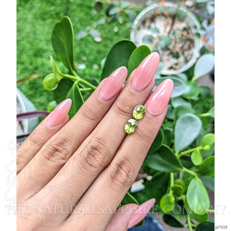 2.66 Ct.Tw. Peridot Pair from Ceylon (Sri Lanka)