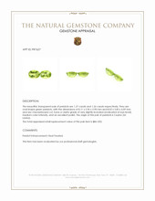 2.53 Ct.Tw.Total Carat Weight Peridot Pair from Ceylon (Sri Lanka) Appraisal