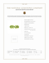 2.75 Ct.Tw.Total Carat Weight Green Peridot Pair from Ceylon (Sri Lanka) Scan Report