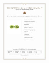2.75 Ct.Tw.Total Carat Weight Green Peridot Pair from Ceylon (Sri Lanka) Scan Report
