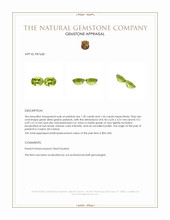 2.83 Ct.Tw.Total Carat Weight Green (Lime Green) Peridot Pair from Ceylon (Sri Lanka) Appraisal