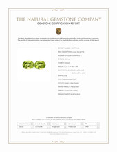 2.83 Ct.Tw.Total Carat Weight Green (Lime Green) Peridot Pair from Ceylon (Sri Lanka) Scan Report