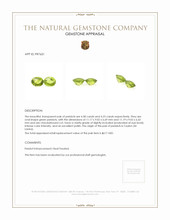 8.81&nbsp;Ct.Tw.Total Carat Weight Peridot Pair from Ceylon (Sri Lanka) Appraisal