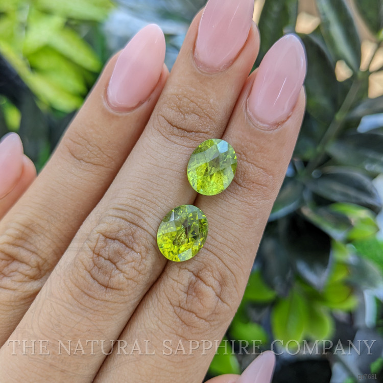 8.81 Ct.Tw. Peridot Pair from Ceylon (Sri Lanka)