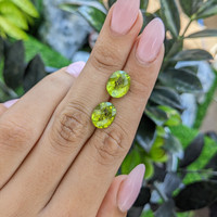 8.81&nbsp;Ct.Tw.Total Carat Weight Peridot Pair from Ceylon (Sri Lanka) Life Style