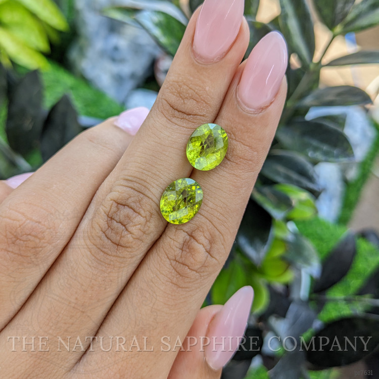 8.81 Ct.Tw. Peridot Pair from Ceylon (Sri Lanka)
