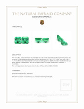13.45 Ct.Tw.Total Carat Weight Emerald Pair from Colombia Appraisal