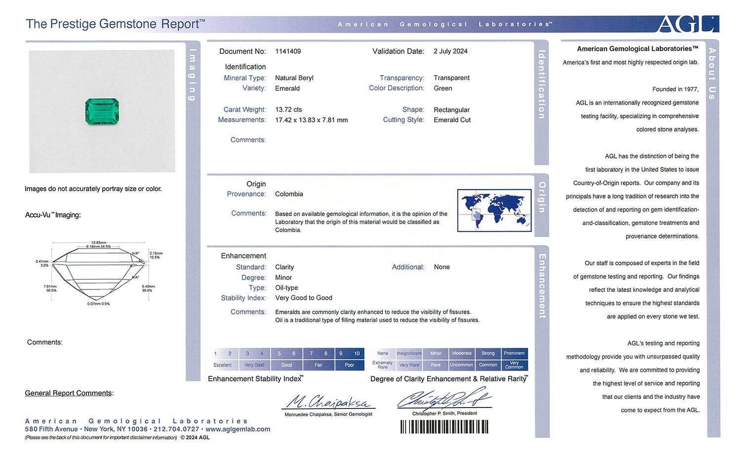 26.98 Ct.Tw. Emerald Pair from Colombia