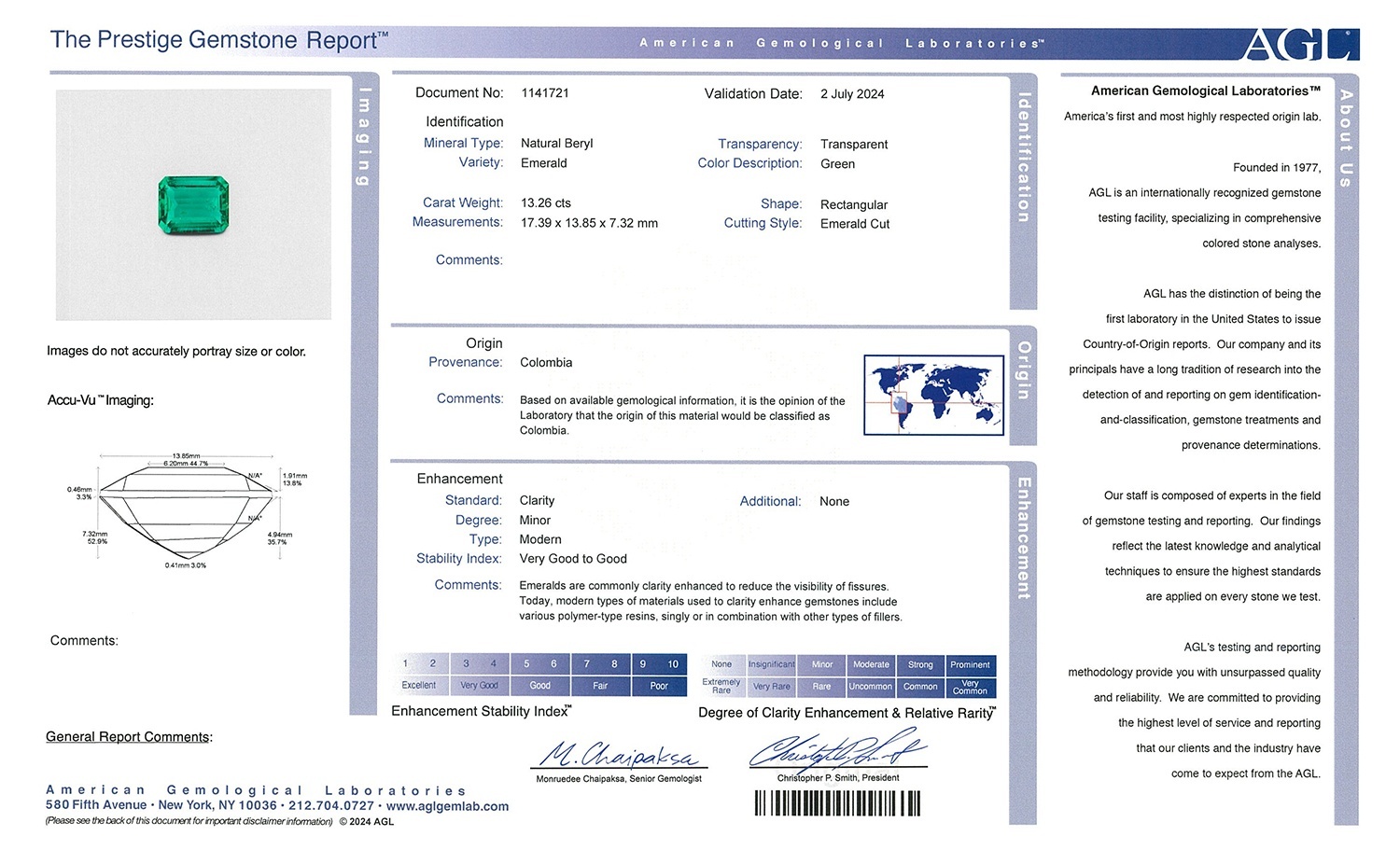 26.98 Ct.Tw. Emerald Pair from Colombia