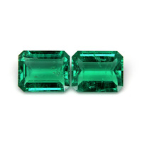 26.98 Ct.Tw.Total Carat Weight Emerald Pair from Colombia Video