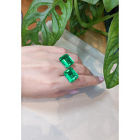 26.98&nbsp;Ct.Tw.Total Carat Weight Emerald Pair from Colombia Life Style