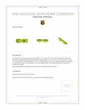 3.92 Ct.Tw.Total Carat Weight Yellowish Green Peridot Pair from Ceylon (Sri Lanka) Appraisal