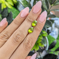 3.92&nbsp;Ct.Tw.Total Carat Weight Peridot Pair from Ceylon (Sri Lanka) Life Style