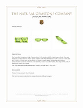 4.67 Ct.Tw.Total Carat Weight Peridot Pair from Ceylon (Sri Lanka) Appraisal