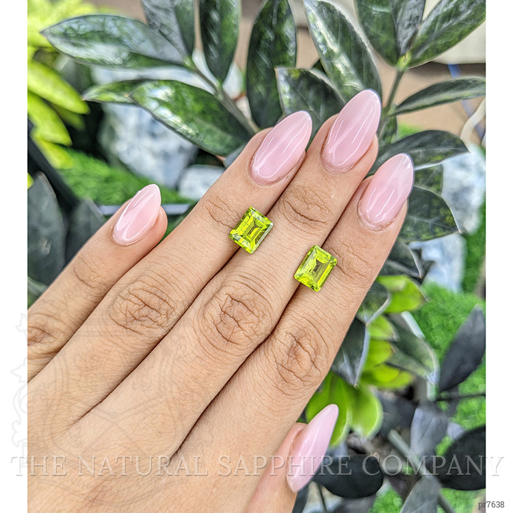 4.89 Ct.Tw. Peridot Pair from Ceylon (Sri Lanka)