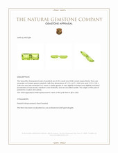 4.31 Ct.Tw.Total Carat Weight Peridot Pair from Ceylon (Sri Lanka) Appraisal