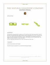 4.31 Ct.Tw.Total Carat Weight Green (Lime Green) Peridot Pair from Ceylon (Sri Lanka) Appraisal