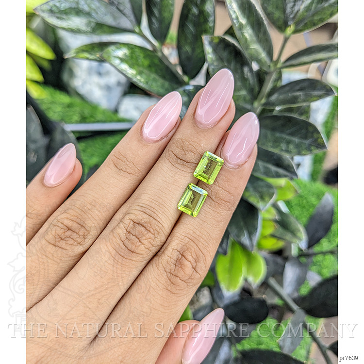 4.31 Ct.Tw. Peridot Pair from Ceylon (Sri Lanka)