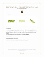 4.96 Ct.Tw.Total Carat Weight Peridot Pair from Ceylon (Sri Lanka) Appraisal