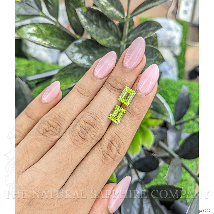 4.96 Ct.Tw. Peridot Pair from Ceylon (Sri Lanka)