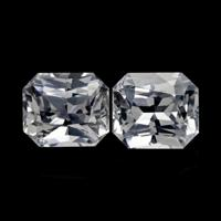2.39&nbsp;Ct.Tw.Total Carat Weight White Sapphire Pair from Ceylon (Sri Lanka) Video