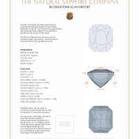 2.39 Ct.Tw.Total Carat Weight White Sapphire Pair from Ceylon (Sri Lanka) 3 D Scan Report