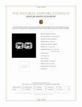 3.19&nbsp;Ct.Tw.Total Carat Weight White Sapphire Pair from Ceylon (Sri Lanka) Scan Report