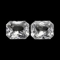 3.19&nbsp;Ct.Tw.Total Carat Weight White Sapphire Pair from Ceylon (Sri Lanka) Video